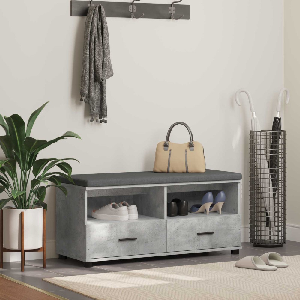 vidaXL Παγκάκι Χαλωρίου Σκυρόχρωμο Γκρι 100 x 38 x 46 εκ