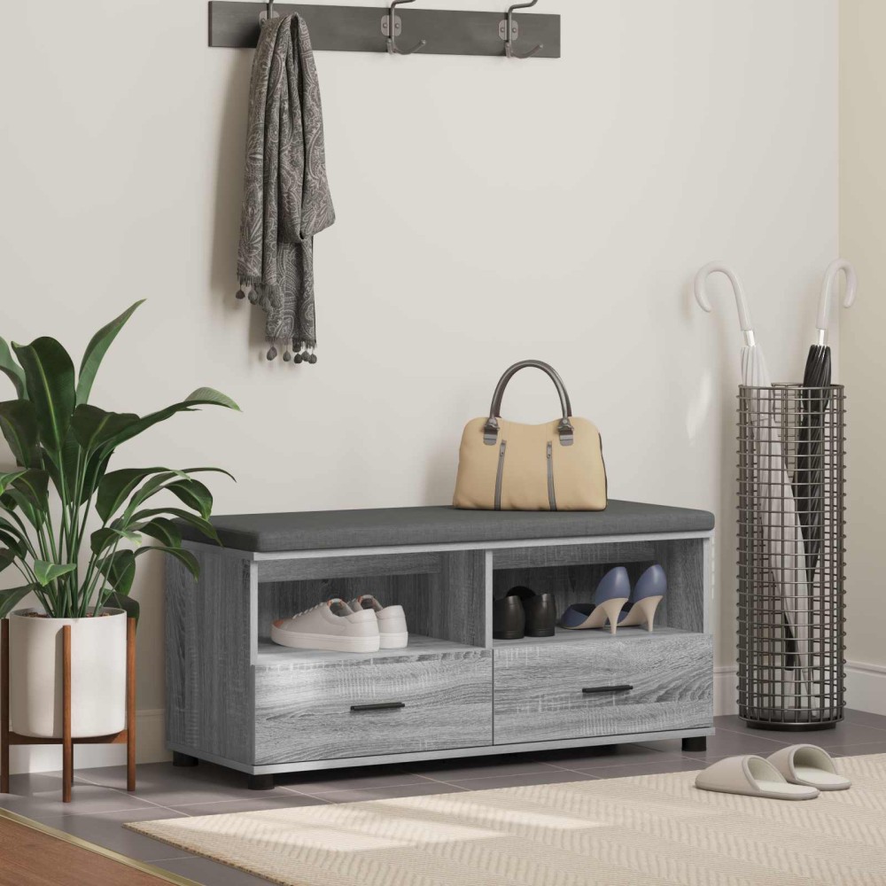 vidaXL Παγκάκι Χαλωρίου Γκρι Σονομά 100 x 38 x 46 εκ