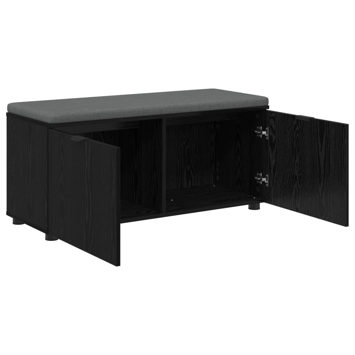 vidaXL Παγκάκι Χαλωρίου με μαξιλάρι Μαύρη Δρυς 100 x 38 x 46 εκ