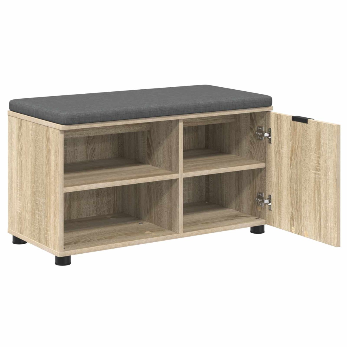 vidaXL Παγκάκι Χαλωρίου με μαξιλάρι Δρύς Sonoma 80 x 38 x 46 εκ