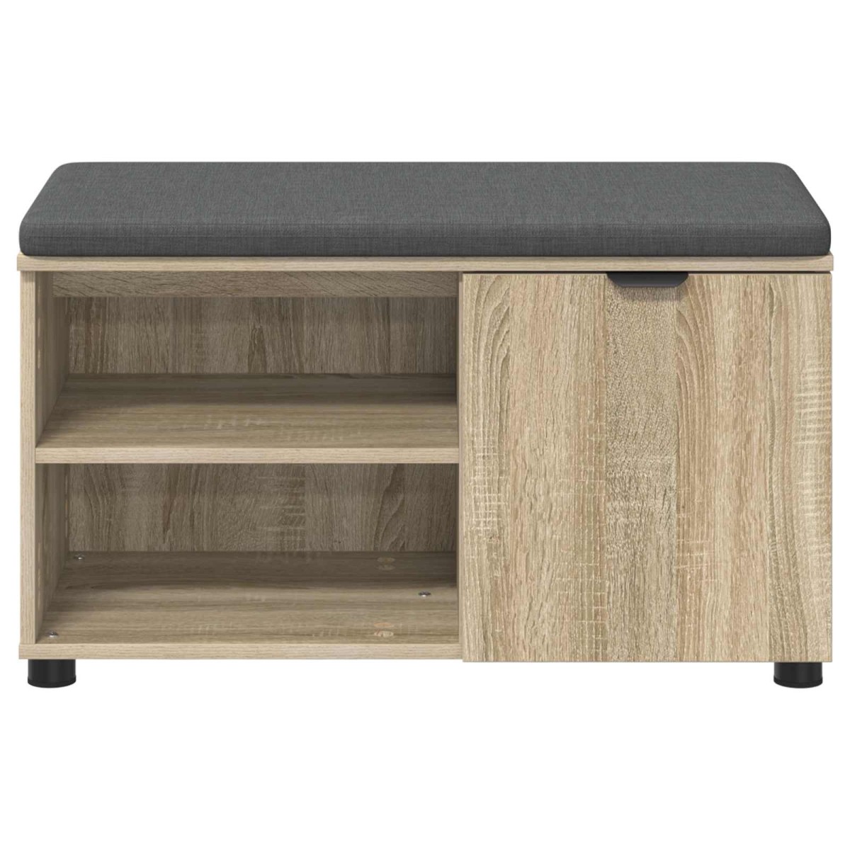 vidaXL Παγκάκι Χαλωρίου με μαξιλάρι Δρύς Sonoma 80 x 38 x 46 εκ
