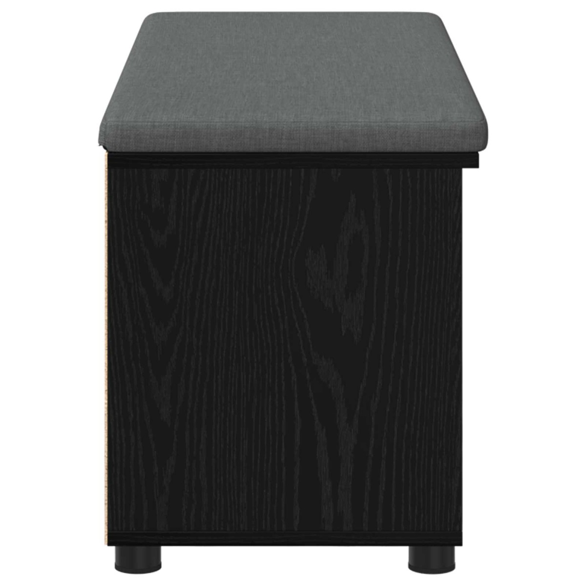 vidaXL Παγκάκι Χαλωρίου με μαξιλάρι Μαύρη Δρυς 100 x 38 x 46 εκ