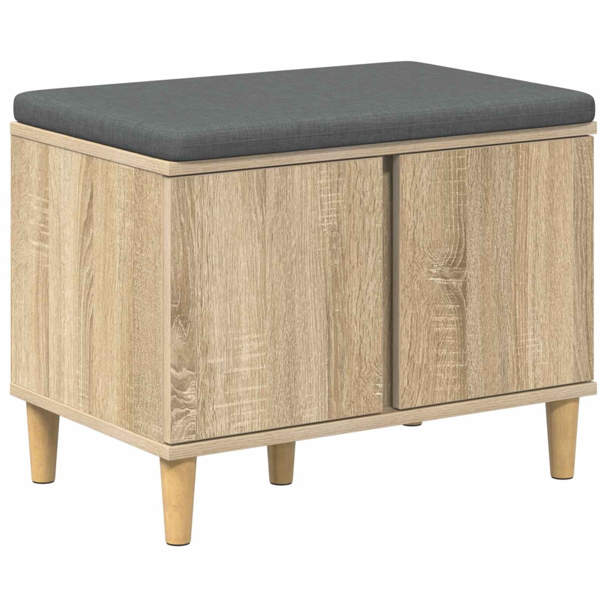 vidaXL Παγκάκι Χαλωρίου με μαξιλάρι Δρύς Sonoma 60 x 38 x 46 εκ