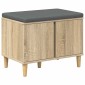 vidaXL Παγκάκι Χαλωρίου με μαξιλάρι Δρύς Sonoma 60 x 38 x 46 εκ