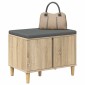 vidaXL Παγκάκι Χαλωρίου με μαξιλάρι Δρύς Sonoma 60 x 38 x 46 εκ