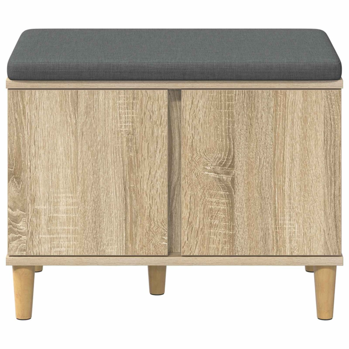 vidaXL Παγκάκι Χαλωρίου με μαξιλάρι Δρύς Sonoma 60 x 38 x 46 εκ