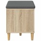 vidaXL Παγκάκι Χαλωρίου με μαξιλάρι Δρύς Sonoma 60 x 38 x 46 εκ