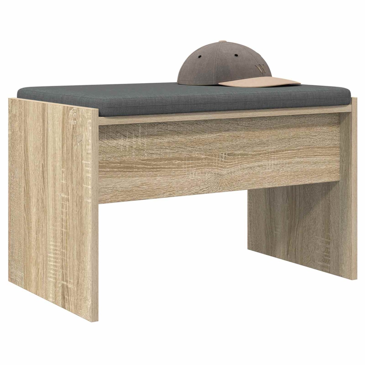 vidaXL Παγκάκι Χαλωρίου με μαξιλάρι Δρύς Sonoma 63 x 38 x 40 εκ