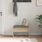 vidaXL Παγκάκι Χαλωρίου με μαξιλάρι Δρύς Sonoma 63 x 38 x 40 εκ