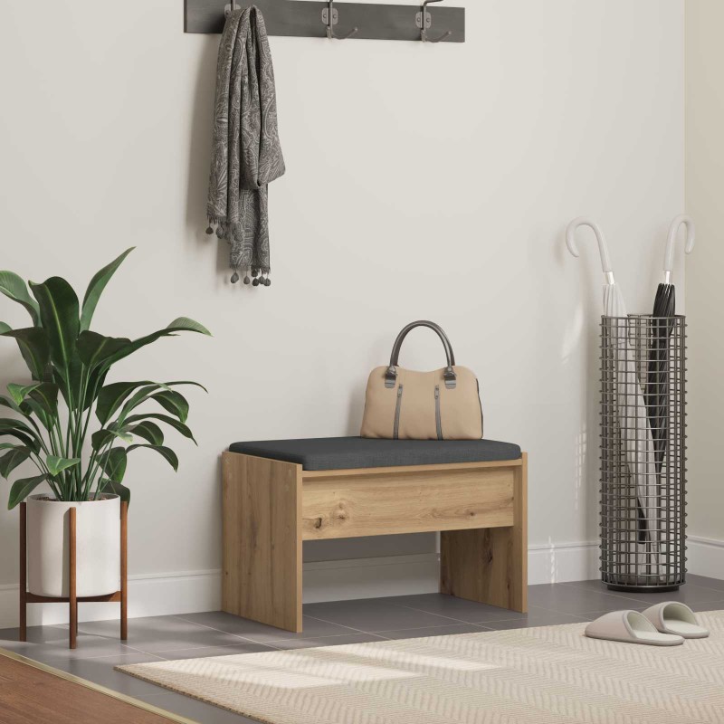 vidaXL Παγκάκι Χαλωρίου Artisan Oak 63 x 38 x 40 εκ