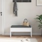 vidaXL Παγκάκι Χαλωρίου με μαξιλάρι Λευκό 83 x 38 x 40 εκ