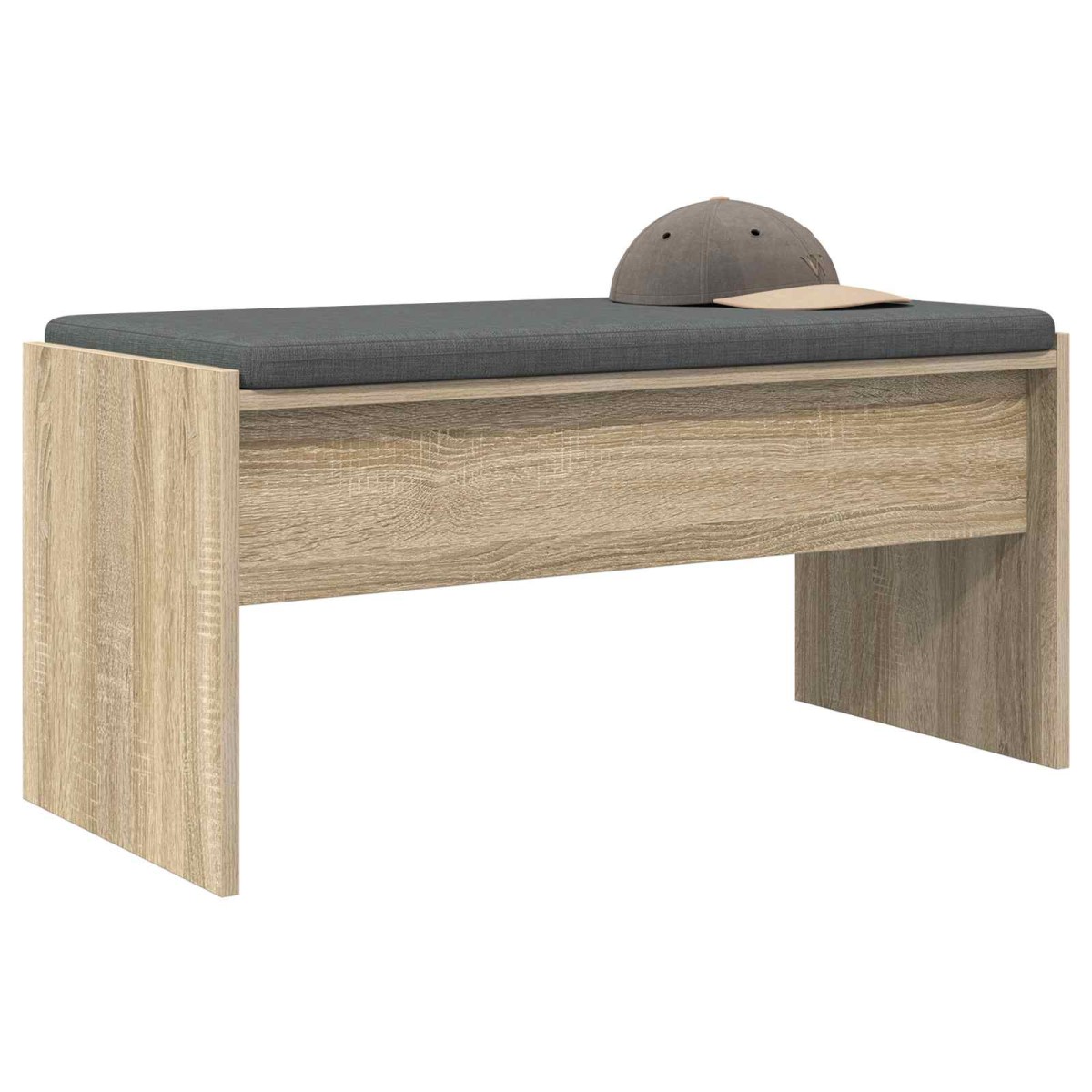 vidaXL Παγκάκι Χαλωρίου με μαξιλάρι Δρύς Sonoma 83 x 38 x 40 εκ