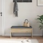 vidaXL Παγκάκι Χαλωρίου με μαξιλάρι Δρύς Sonoma 83 x 38 x 40 εκ