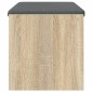 vidaXL Παγκάκι Χαλωρίου με μαξιλάρι Δρύς Sonoma 83 x 38 x 40 εκ