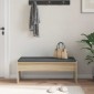 vidaXL Παγκάκι Χαλωρίου με μαξιλάρι Δρύς Sonoma 103 x 38 x 40 εκ