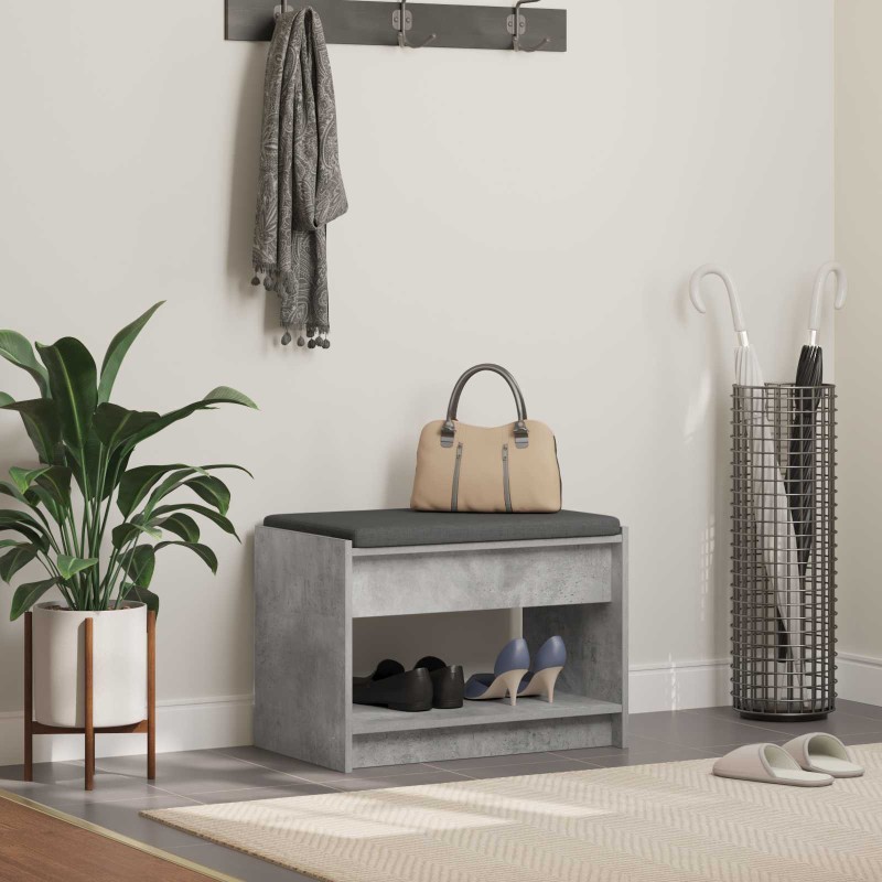 vidaXL Παγκάκι Χαλωρίου Σκυρόχρωμο Γκρι 63 x 38 x 45 εκ
