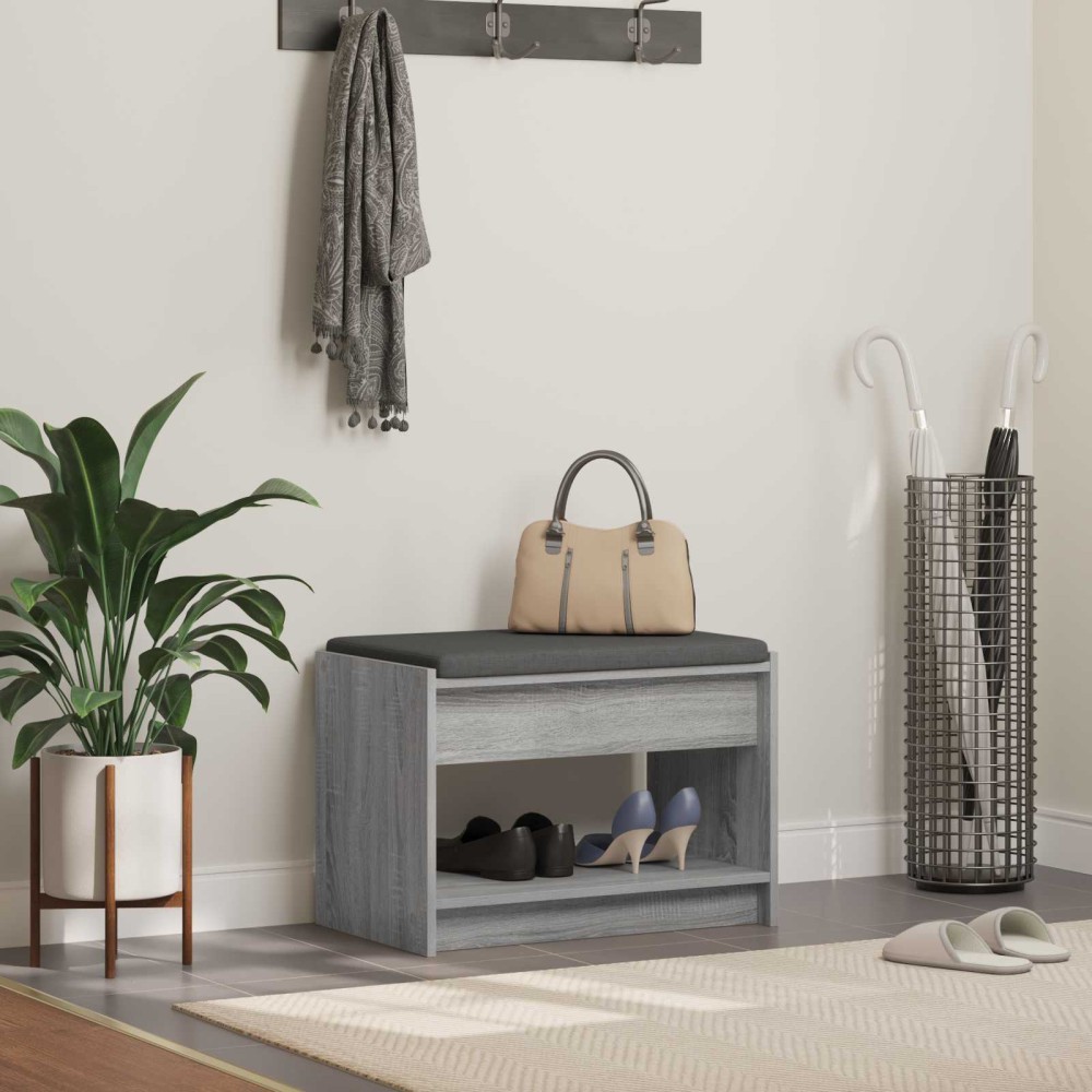 vidaXL Παγκάκι Χαλωρίου Γκρι Σονομά 63 x 38 x 45 εκ