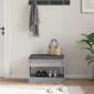vidaXL Παγκάκι Χαλωρίου Γκρι Σονομά 63 x 38 x 45 εκ