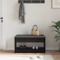 vidaXL Παγκάκι Χαλωρίου Μαύρη Δρυς 83 x 38 x 45 εκ