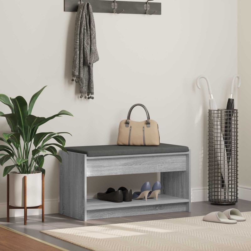 vidaXL Παγκάκι Χαλωρίου Γκρι Σονομά 83 x 38 x 45 εκ