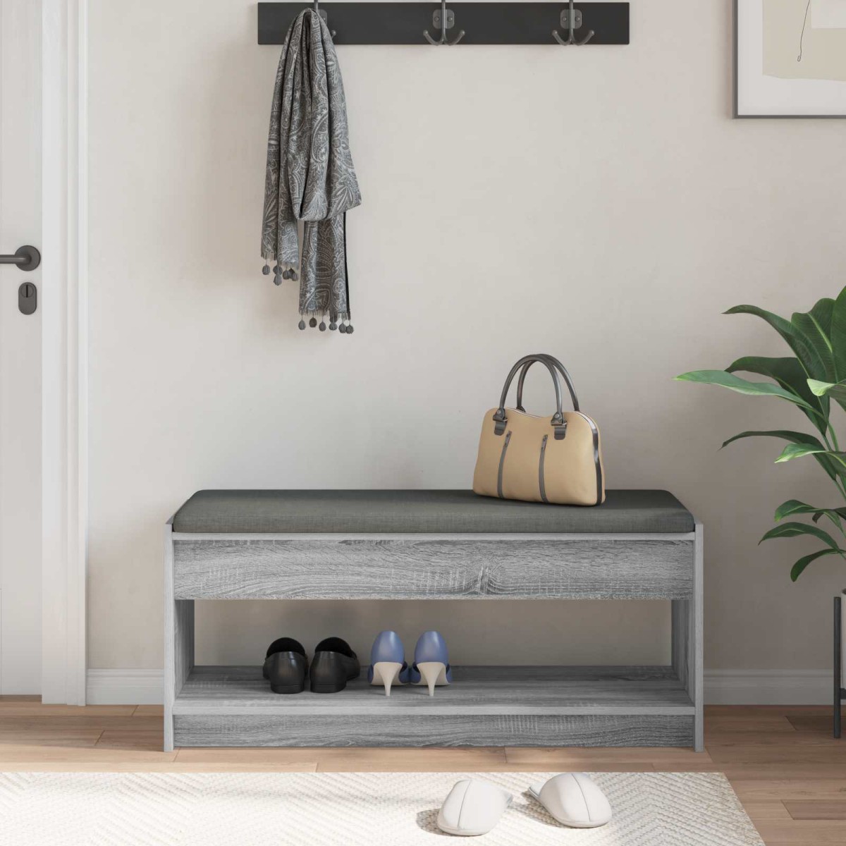 vidaXL Παγκάκι Χαλωρίου Γκρι Σονομά 103 x 38 x 45 εκ