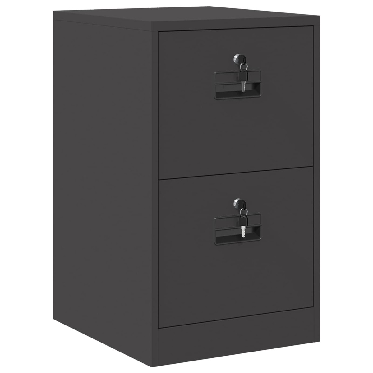 vidaXL Ντουλάπα Αρχείων Μαύρο 44 x 50 x 74,5 εκ Ψυχρής Έλασης Χάλυβας