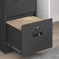 vidaXL Ντουλάπα Αρχείων Μαύρο 44 x 50 x 74,5 εκ Ψυχρής Έλασης Χάλυβας