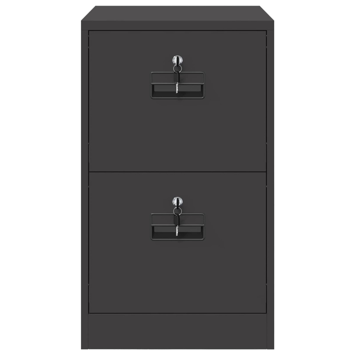 vidaXL Ντουλάπα Αρχείων Μαύρο 44 x 50 x 74,5 εκ Ψυχρής Έλασης Χάλυβας