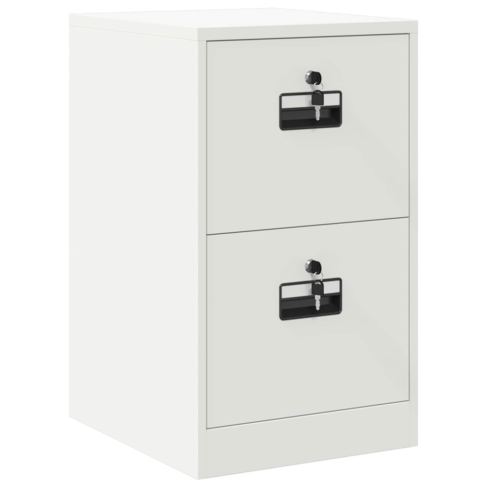 vidaXL Ντουλάπα Αρχείων Λευκό 44 x 50 x 74,5 εκ Ψυχρής Έλασης Χάλυβας