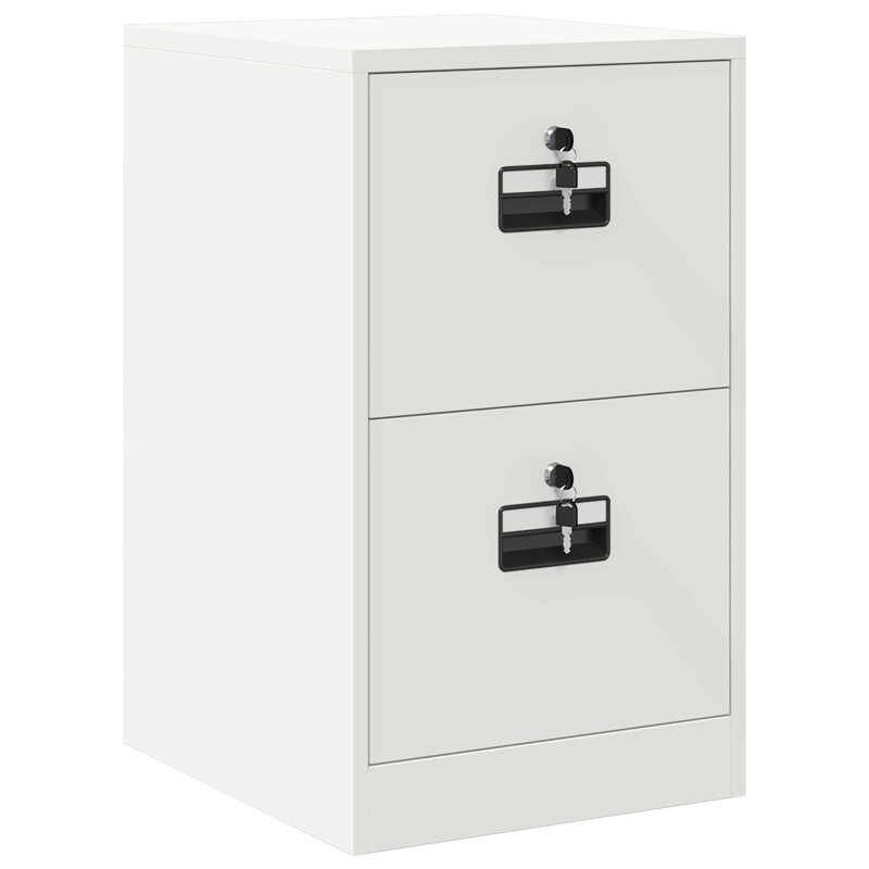 vidaXL Ντουλάπα Αρχείων Λευκό 44 x 50 x 74,5 εκ Ψυχρής Έλασης Χάλυβας