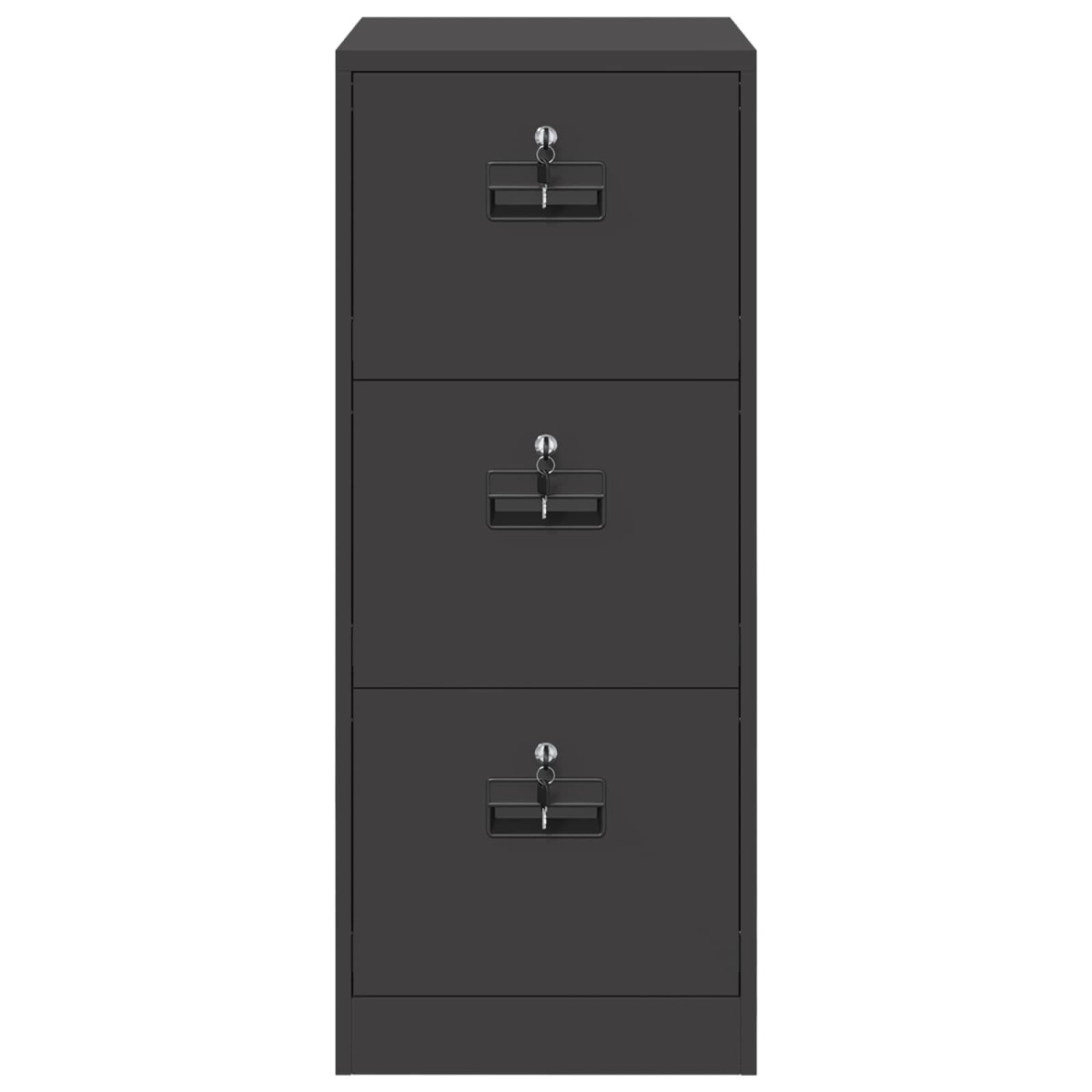 vidaXL Ντουλάπα Αρχείων Μαύρο 44 x 50 x 106.5 εκ Ψυχρής Έλασης Χάλυβας