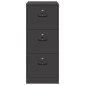 vidaXL Ντουλάπα Αρχείων Μαύρο 44 x 50 x 106.5 εκ Ψυχρής Έλασης Χάλυβας