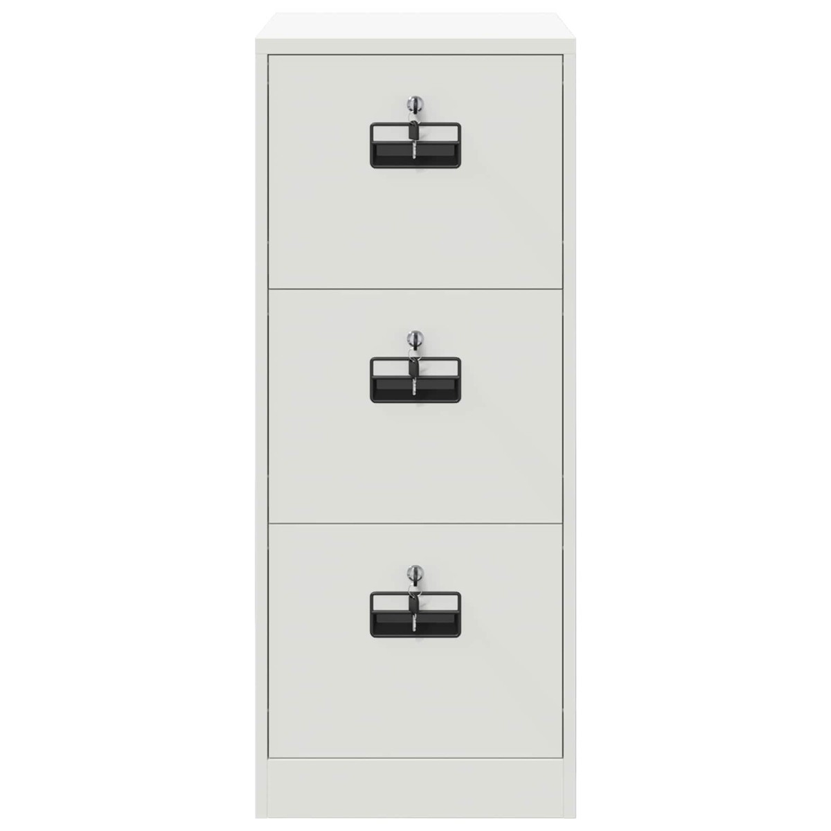 vidaXL Ντουλάπα Αρχείων Λευκό 44 x 50 x 106.5 εκ Ψυχρής Έλασης Χάλυβας