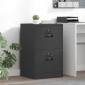 vidaXL Ντουλάπα Αρχείων με συρτάρι με ράφι Μαύρο 45,5 x 42 x 74,5 εκ