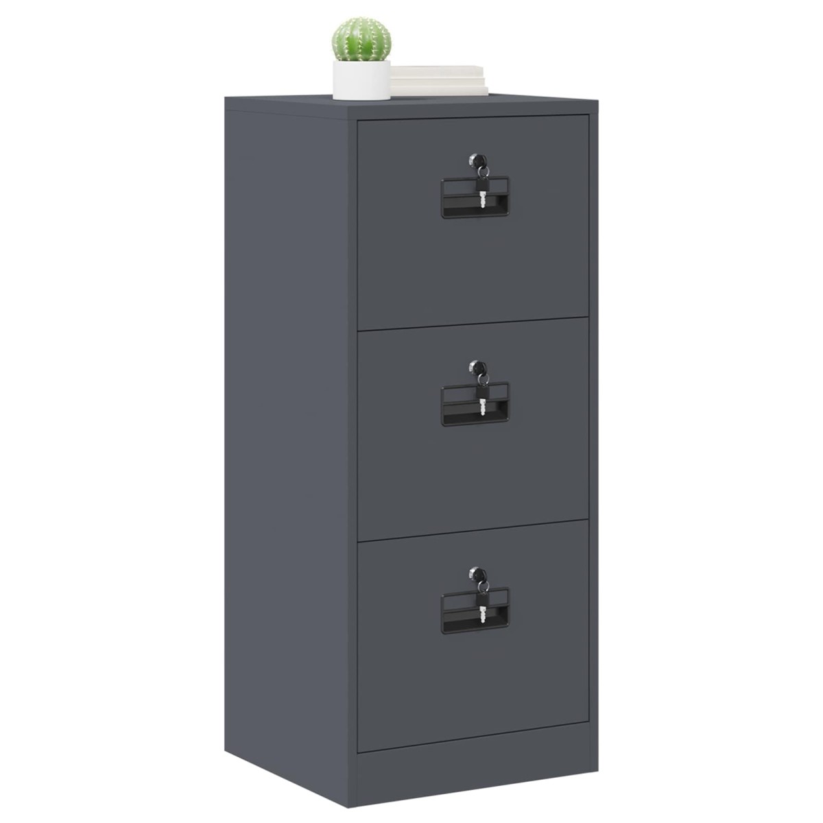 vidaXL Ντουλάπα Αρχείων με συρτάρι Ανθρακί 45,5 x 42 x 106,5 εκ