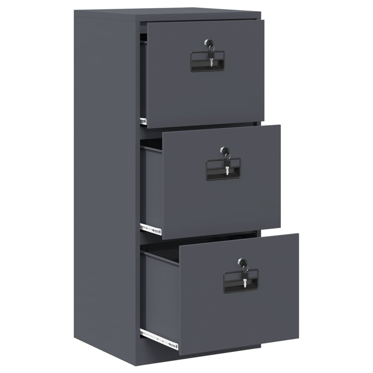 vidaXL Ντουλάπα Αρχείων με συρτάρι Ανθρακί 45,5 x 42 x 106,5 εκ