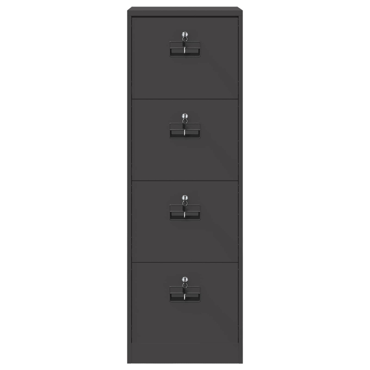 vidaXL Ντουλάπα Αρχείων Μαύρο 45,5 x 42 x 139 εκ Ψυχρής Έλασης Χάλυβας