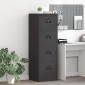 vidaXL Ντουλάπα Αρχείων Μαύρο 45,5 x 42 x 139 εκ Ψυχρής Έλασης Χάλυβας