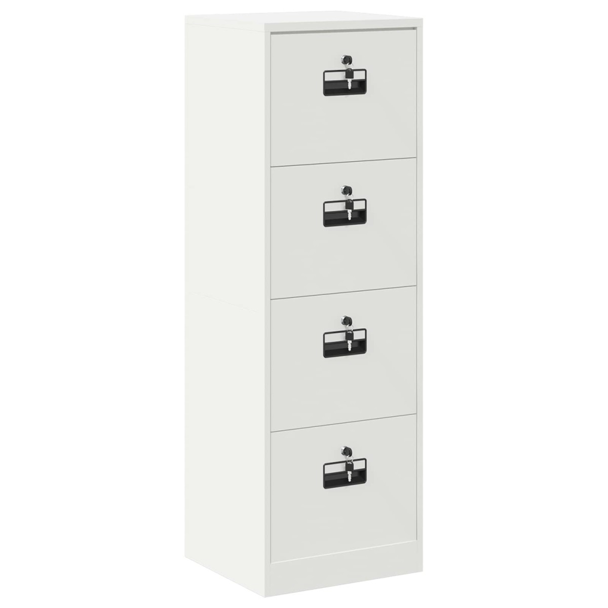 vidaXL Ντουλάπα Αρχείων Λευκό 45,5 x 42 x 139 εκ Ψυχρής Έλασης Χάλυβας