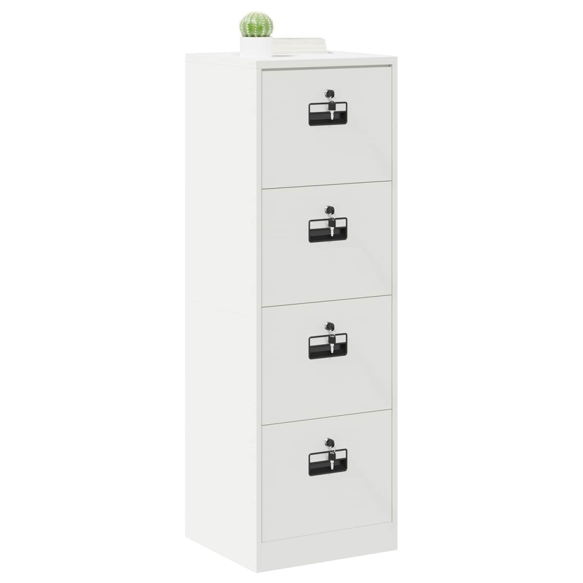 vidaXL Ντουλάπα Αρχείων Λευκό 45,5 x 42 x 139 εκ Ψυχρής Έλασης Χάλυβας