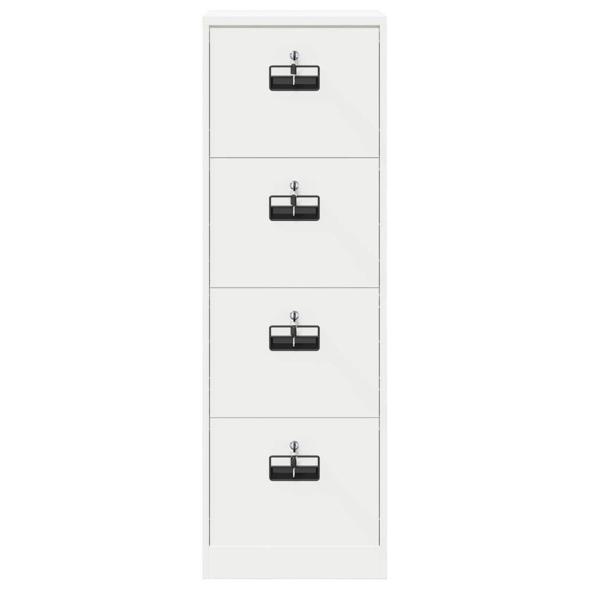 vidaXL Ντουλάπα Αρχείων Λευκό 45,5 x 42 x 139 εκ Ψυχρής Έλασης Χάλυβας