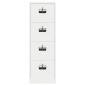 vidaXL Ντουλάπα Αρχείων Λευκό 45,5 x 42 x 139 εκ Ψυχρής Έλασης Χάλυβας