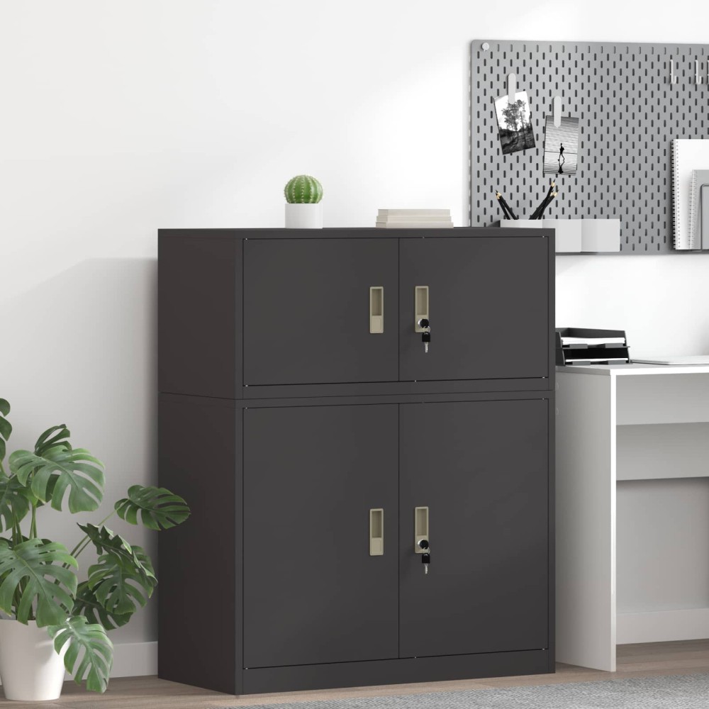 vidaXL Ντουλάπι αποθήκευσης Μαύρο 90 x 40 x 40 εκ Ατσάλι