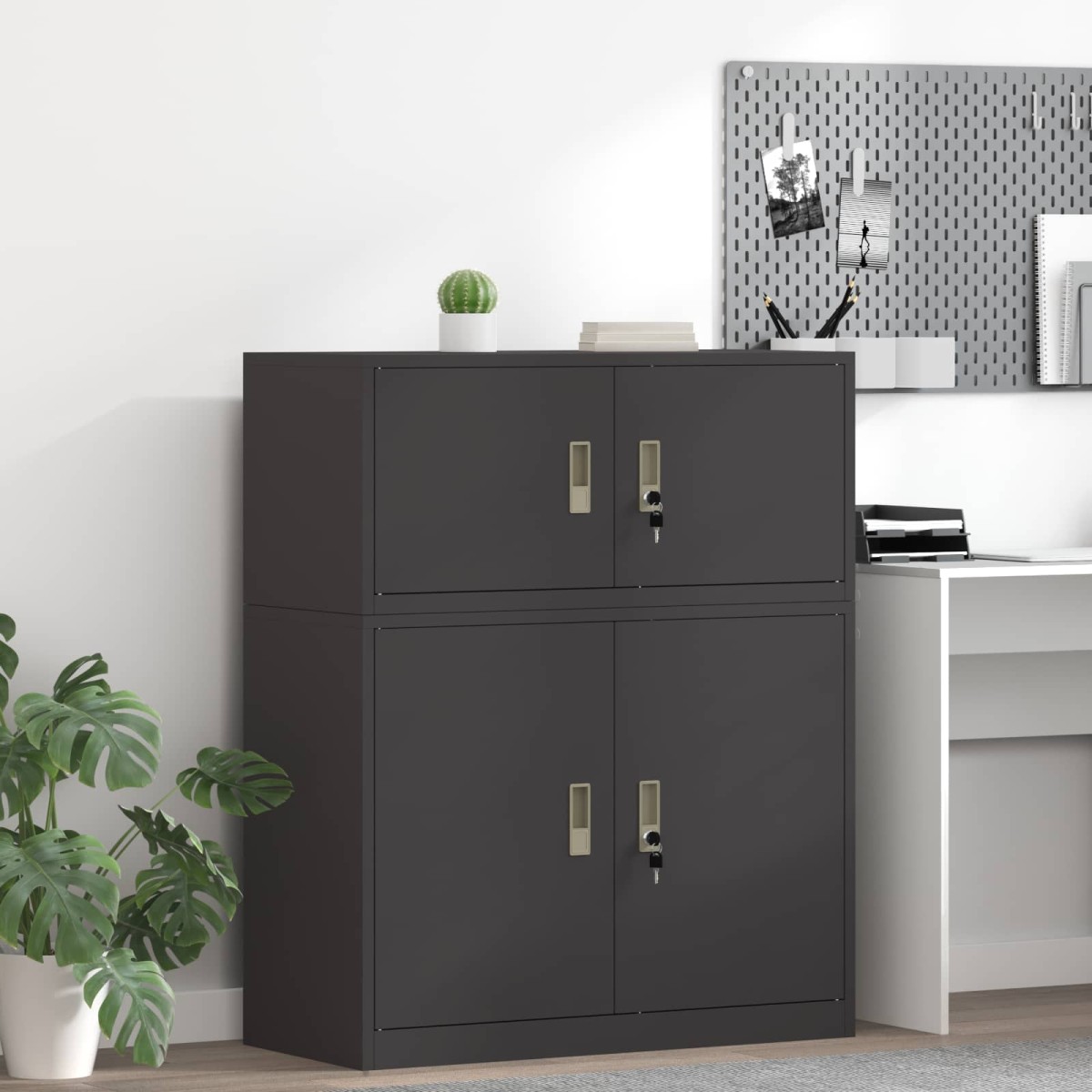 vidaXL Ντουλάπι αποθήκευσης Μαύρο 90 x 40 x 40 εκ Ατσάλι