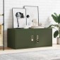 vidaXL Ντουλάπι αποθήκευσης Ελιά Πράσινη 90 x 40 x 40 εκ Ατσάλι