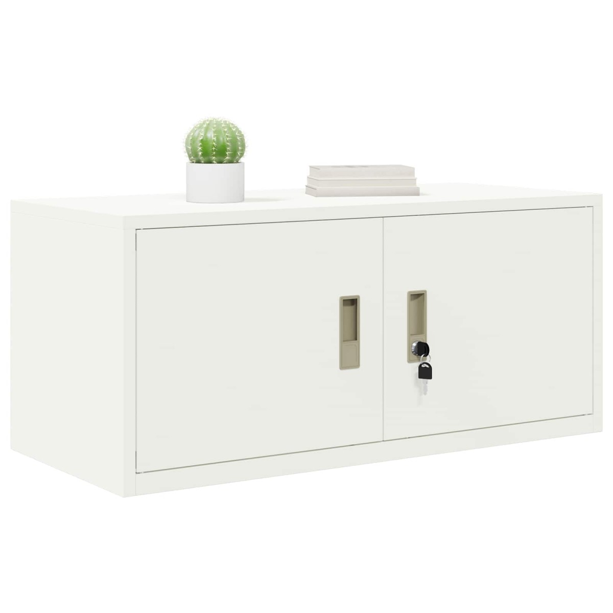 vidaXL Ντουλάπι αποθήκευσης Λευκός 90 x 40 x 40 εκ Ατσάλι