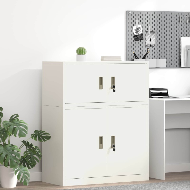 vidaXL Ντουλάπι αποθήκευσης Λευκός 90 x 40 x 40 εκ Ατσάλι