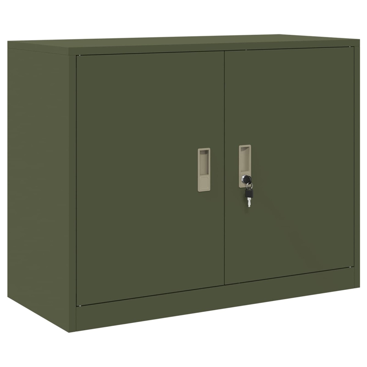 vidaXL Ντουλάπι αποθήκευσης Ελιά Πράσινη 90 x 40 x 70 cm Ατσάλι
