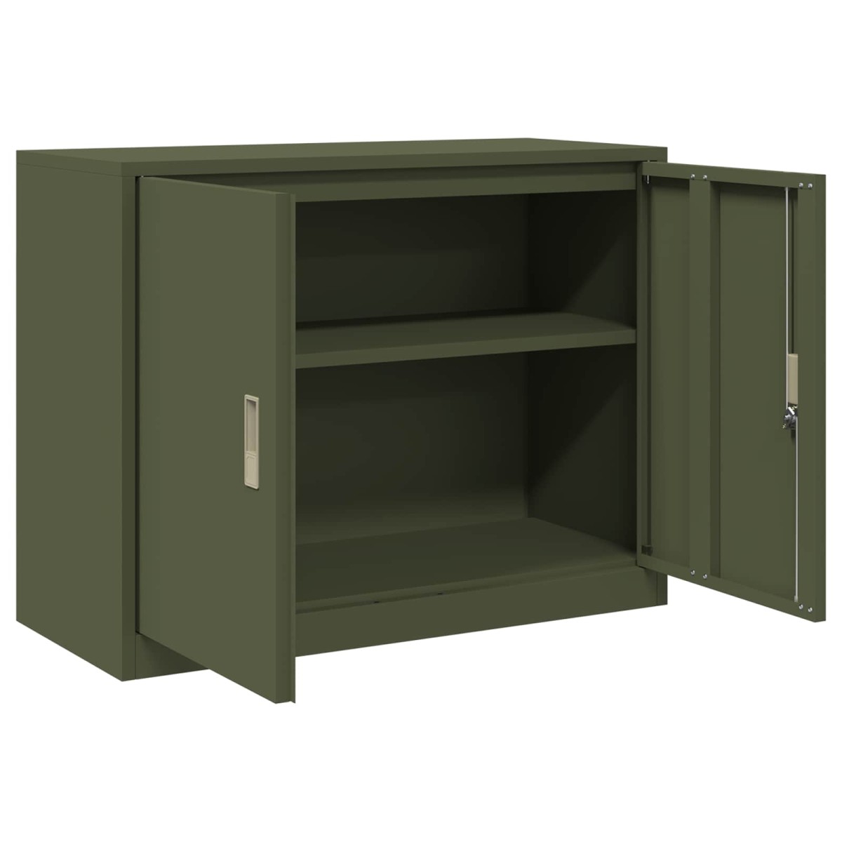 vidaXL Ντουλάπι αποθήκευσης Ελιά Πράσινη 90 x 40 x 70 cm Ατσάλι