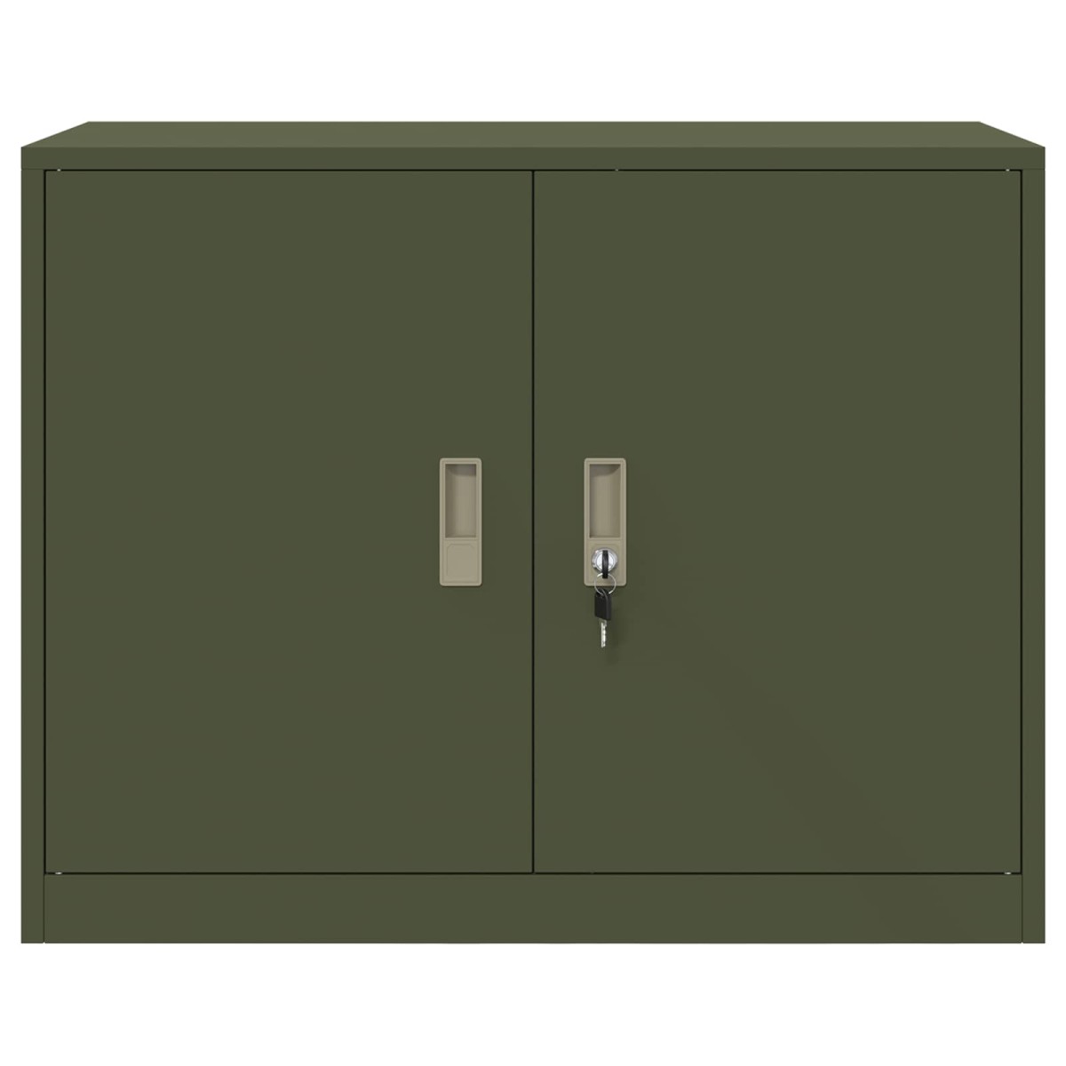 vidaXL Ντουλάπι αποθήκευσης Ελιά Πράσινη 90 x 40 x 70 cm Ατσάλι